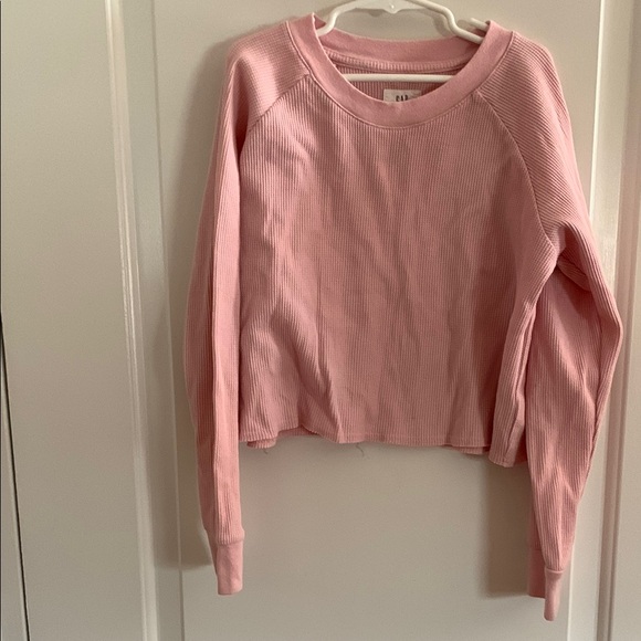 GAP Other - Gap Teen Stylish Pink Ribbed Waffle Knit Top